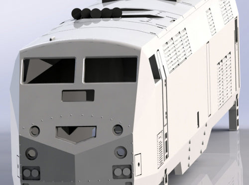 GE P32AC-DM Locomotive H0 3d printed