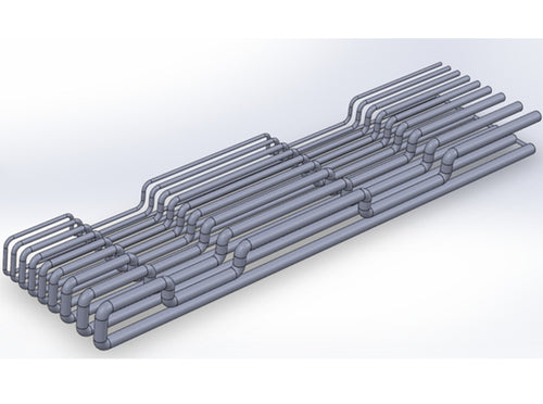 04 Extra Pipes & Elbows Oil Refinery 3d printed