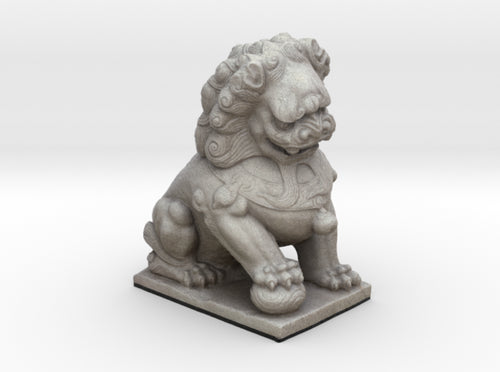 Cute Chinese Guardian Lion 3d printed