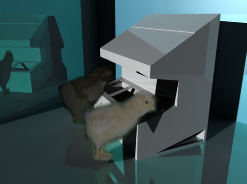 Chick Feeder 3d printed
