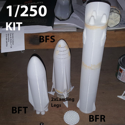 ITS Kit DIY 3DPrinted Unpainted BFS + BFR + BFT & Landing Legs x2